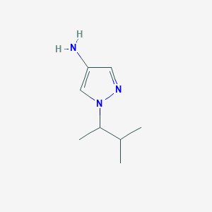 molecular formula C8H15N3 B13148756 1-(3-Methylbutan-2-yl)-1H-pyrazol-4-amine 