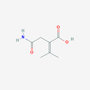 2-(2-Amino-2-oxoethyl)-3-methylbut-2-enoic acid