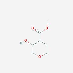 molecular formula C7H12O4 B13148781 Methyl3-hydroxytetrahydro-2H-pyran-4-carboxylate 