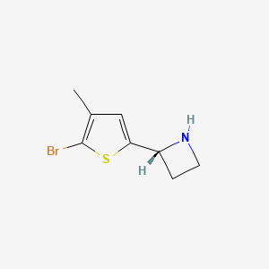 molecular formula C8H10BrNS B13148782 (R)-2-(5-Bromo-4-methylthiophen-2-yl)azetidine 