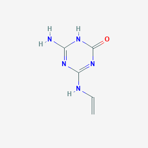 molecular formula C5H7N5O B13148799 4-Amino-6-(ethenylamino)-1,3,5-triazin-2(5H)-one CAS No. 914486-13-8