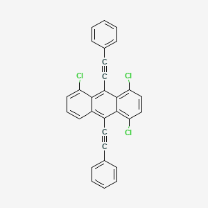 molecular formula C30H15Cl3 B13148808 1,4,5-Trichloro-9,10-bis(phenylethynyl)anthracene CAS No. 98805-16-4