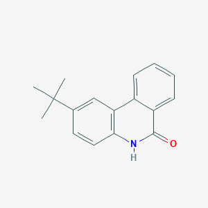 molecular formula C17H17NO B13148815 2-(Tert-butyl)phenanthridin-6(5H)-one 