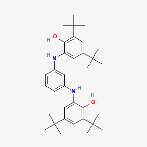 molecular formula C34H48N2O2 B1314884 6,6'-(1,3-苯亚甲基双(氮杂二亚基))双(2,4-二叔丁基苯酚) CAS No. 2951-81-7