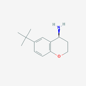 molecular formula C13H19NO B13148844 (S)-6-(tert-Butyl)chroman-4-amine CAS No. 1228550-43-3