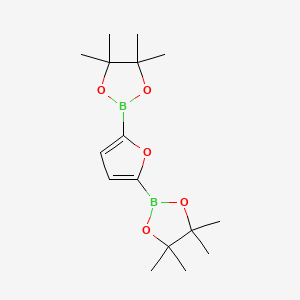 molecular formula C16H26B2O5 B1314885 呋喃-2,5-二硼酸，频哪醇酯 CAS No. 476004-83-8