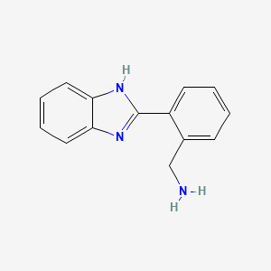 molecular formula C14H13N3 B13148853 (2-(1H-Benzo[d]imidazol-2-yl)phenyl)methanamine 