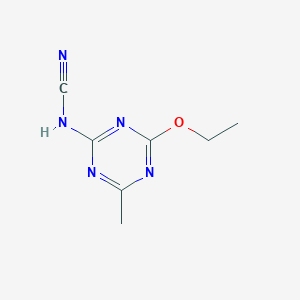 molecular formula C7H9N5O B13148891 (4-Ethoxy-6-methyl-1,3,5-triazin-2-yl)cyanamide CAS No. 103008-71-5