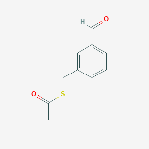 molecular formula C10H10O2S B13148898 S-3-Formylbenzylethanethioate 