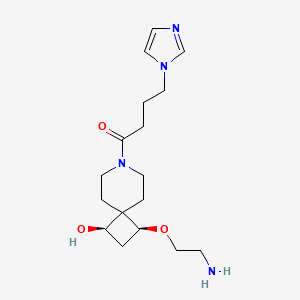 rel-1-((1S,3R)-1-(2-Aminoethoxy)-3-hydroxy-7-azaspiro[3.5]nonan-7-yl)-4-(1H-imidazol-1-yl)butan-1-one