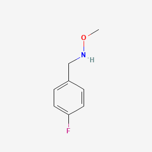 B1314893 Benzenemethanamine, 4-fluoro-N-methoxy- CAS No. 543730-31-0