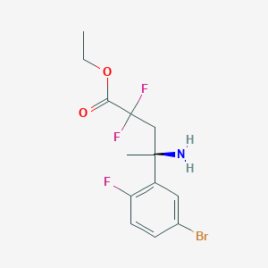 (S)-Ethyl 4-amino-4-(5-bromo-2-fluorophenyl)-2,2-difluoropentanoate