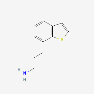 molecular formula C11H13NS B13148950 3-(1-Benzothiophen-7-yl)propan-1-amine 