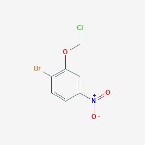 molecular formula C7H5BrClNO3 B13148957 1-Bromo-2-(chloromethoxy)-4-nitrobenzene 