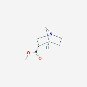 molecular formula C8H13NO2 B13149002 exo-Methyl 1-azabicyclo[2.2.1]heptane-3-carboxylate 