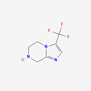 molecular formula C7H8F3N3 B13149016 3-(Trifluoromethyl)-5,6,7,8-tetrahydroimidazo[1,2-a]pyrazine 