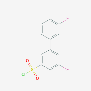 molecular formula C12H7ClF2O2S B13149029 3-Fluoro-5-(3-fluorophenyl)benzenesulfonyl chloride 