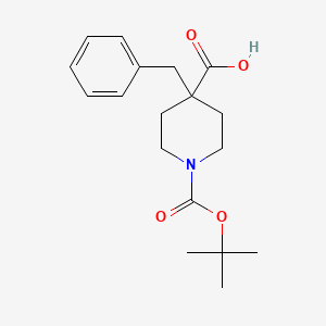 molecular formula C18H25NO4 B1314905 4-Benzyl-1-(tert-butoxycarbonyl)piperidine-4-carboxylic acid CAS No. 170838-87-6