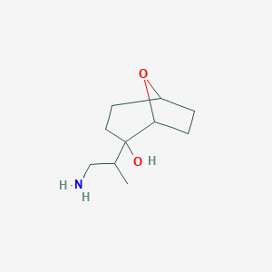 molecular formula C10H19NO2 B13149053 2-(1-Aminopropan-2-yl)-8-oxabicyclo[3.2.1]octan-2-ol 