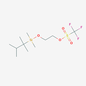 molecular formula C11H23F3O4SSi B13149111 2-(((2,3-Dimethylbutan-2-yl)dimethylsilyl)oxy)ethyl trifluoromethanesulfonate 