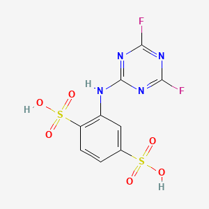 2-[(4,6-Difluoro-1,3,5-triazin-2-yl)amino]benzene-1,4-disulfonic acid