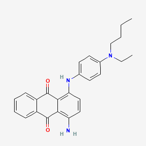 molecular formula C26H27N3O2 B13149187 1-Amino-4-{4-[butyl(ethyl)amino]anilino}anthracene-9,10-dione CAS No. 89133-54-0