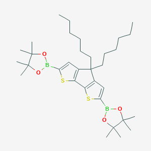 2-[7,7-Dihexyl-10-(4,4,5,5-tetramethyl-1,3,2-dioxaborolan-2-yl)-3,11-dithiatricyclo[6.3.0.02,6]undeca-1(8),2(6),4,9-tetraen-4-yl]-4,4,5,5-tetramethyl-1,3,2-dioxaborolane