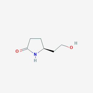 molecular formula C6H11NO2 B1314923 2-Pyrrolidinone, 5-(2-hydroxyethyl)-, (5S)- CAS No. 808172-50-1