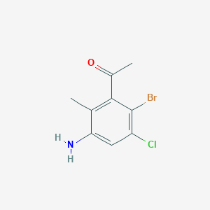 1-(3-Amino-6-bromo-5-chloro-2-methylphenyl)ethanone