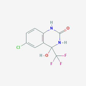 6-Chloro-4-hydroxy-4-(trifluoromethyl)-3,4-dihydroquinazolin-2(1H)-one