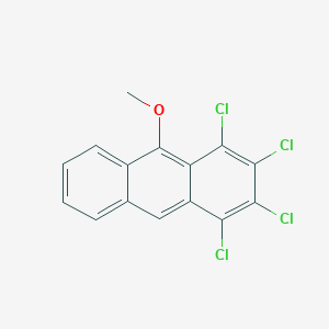 molecular formula C15H8Cl4O B13149267 1,2,3,4-Tetrachloro-9-methoxyanthracene CAS No. 61601-19-2