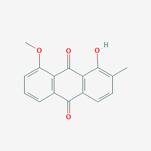 molecular formula C16H12O4 B13149287 1-Hydroxy-8-methoxy-2-methylanthracene-9,10-dione CAS No. 51996-00-0