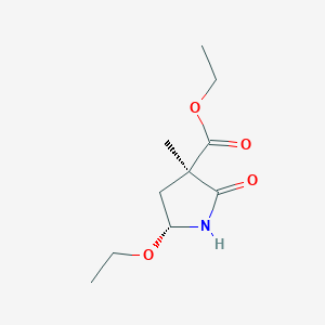 (3R,5R)-Ethyl 5-ethoxy-3-methyl-2-oxopyrrolidine-3-carboxylate