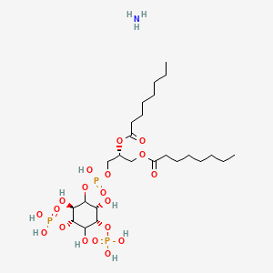 D-myo-Inositol, 1-[(2R)-2,3-bis[(1-oxooctyl)oxy]propyl hydrogen phosphate] 3,5-bis(dihydrogen phosphate), triammonium salt