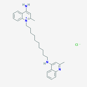 molecular formula C30H39ClN4 B13149304 2-Methyl-1-[10-[(2-methylquinolin-4-yl)amino]decyl]quinolin-1-ium-4-amine;chloride 