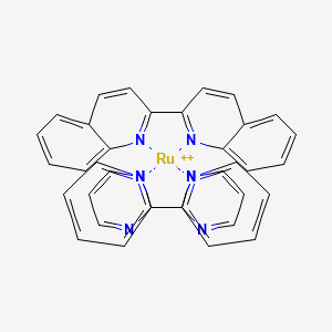 molecular formula C36H26N8Ru+2 B13149311 (2,2'-Bipyridine)(2,2'-biquinoline)(2,2'-bipyrimidine)ruthenium(II) 