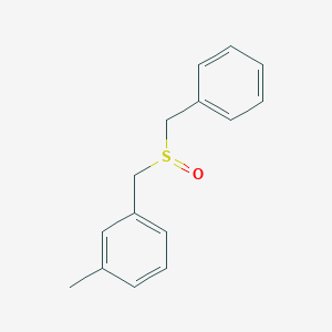 molecular formula C15H16OS B13149327 1-((Benzylsulfinyl)methyl)-3-methylbenzene 