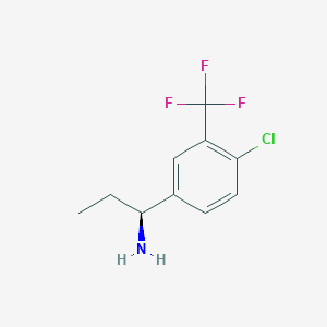 (S)-1-(4-Chloro-3-(trifluoromethyl)phenyl)propan-1-amine