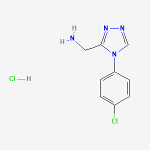 [4-(4-chlorophenyl)-1,2,4-triazol-3-yl]methanamine;hydrochloride