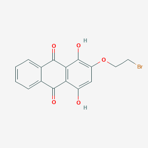 molecular formula C16H11BrO5 B13149492 2-(2-Bromoethoxy)-1,4-dihydroxyanthracene-9,10-dione CAS No. 61556-32-9