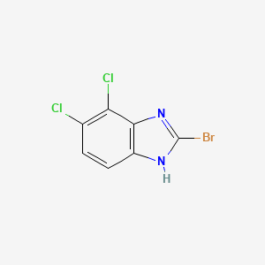 molecular formula C7H3BrCl2N2 B13149498 2-Bromo-6,7-dichloro-1H-benzimidazole 