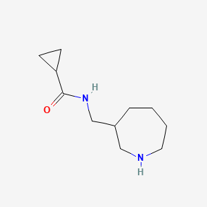 molecular formula C11H20N2O B13149534 N-[(Azepan-3-yl)methyl]cyclopropanecarboxamide 