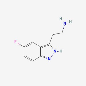 molecular formula C9H10FN3 B13149556 2-(5-Fluoro-1H-indazol-3-YL)ethanamine CAS No. 910405-63-9