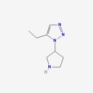 molecular formula C8H14N4 B13149560 5-Ethyl-1-(pyrrolidin-3-yl)-1H-1,2,3-triazole 