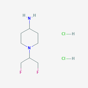 molecular formula C8H18Cl2F2N2 B13149595 1-(1,3-Difluoropropan-2-yl)piperidin-4-amine dihydrochloride 