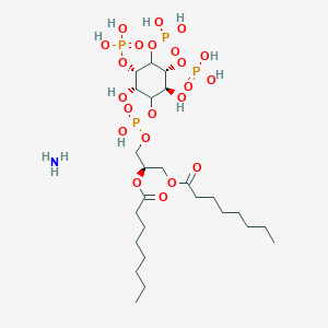 D-myo-Inositol, (2R)-1-[2,3-bis[(1-oxooctyl)oxy]propyl hydrogen phosphate] 3,4,5-tris(dihydrogen phosphate), tetraammonium salt