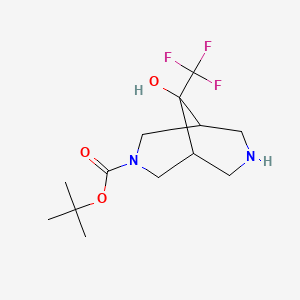 tert-butyl 9-hydroxy-9-(trifluoromethyl)-3,7-diazabicyclo[3.3.1]nonane-3-carboxylate