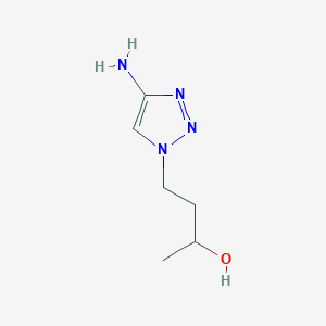 molecular formula C6H12N4O B13149629 4-(4-Amino-1H-1,2,3-triazol-1-yl)butan-2-ol 