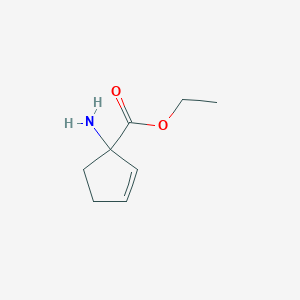 molecular formula C8H13NO2 B13149647 Ethyl 1-aminocyclopent-2-ene-1-carboxylate CAS No. 541506-73-4