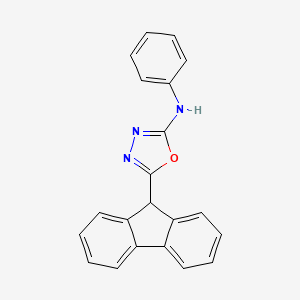 5-(9H-Fluoren-9-YL)-N-phenyl-1,3,4-oxadiazol-2-amine